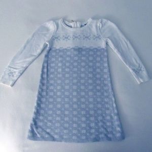 Janie and Jack Knit Snowflake Sweater Dress 2T